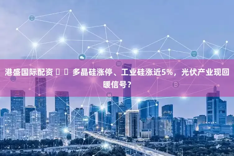 港盛国际配资 ​​多晶硅涨停、工业硅涨近5%，光伏产业现回暖信号？